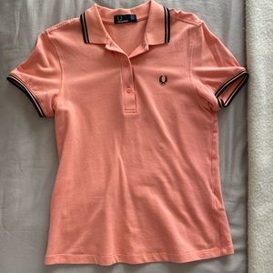 Fred Perry polo shirt rare pink desert flower coral mod punk uk